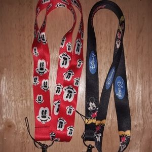 2 Walt Disney Mickey Mouse Combo 2 Lanyards
